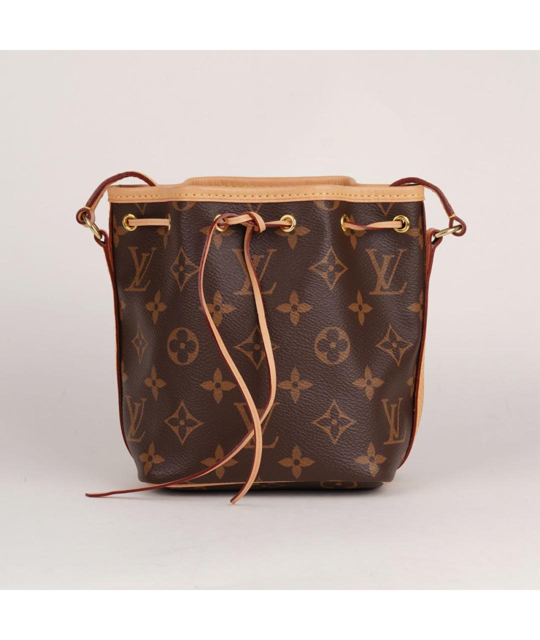 LOUIS VUITTON Коричневая кожаная сумка через плечо, фото 3