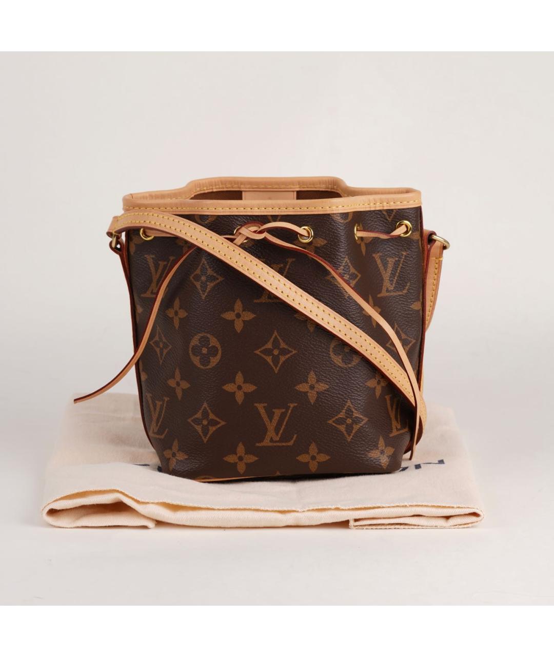 LOUIS VUITTON Коричневая кожаная сумка через плечо, фото 2
