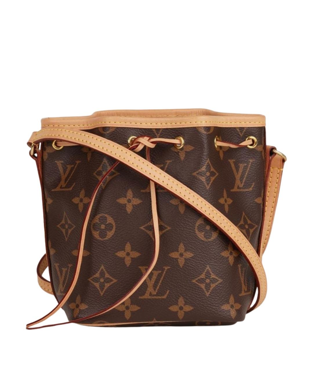 LOUIS VUITTON Коричневая кожаная сумка через плечо, фото 1