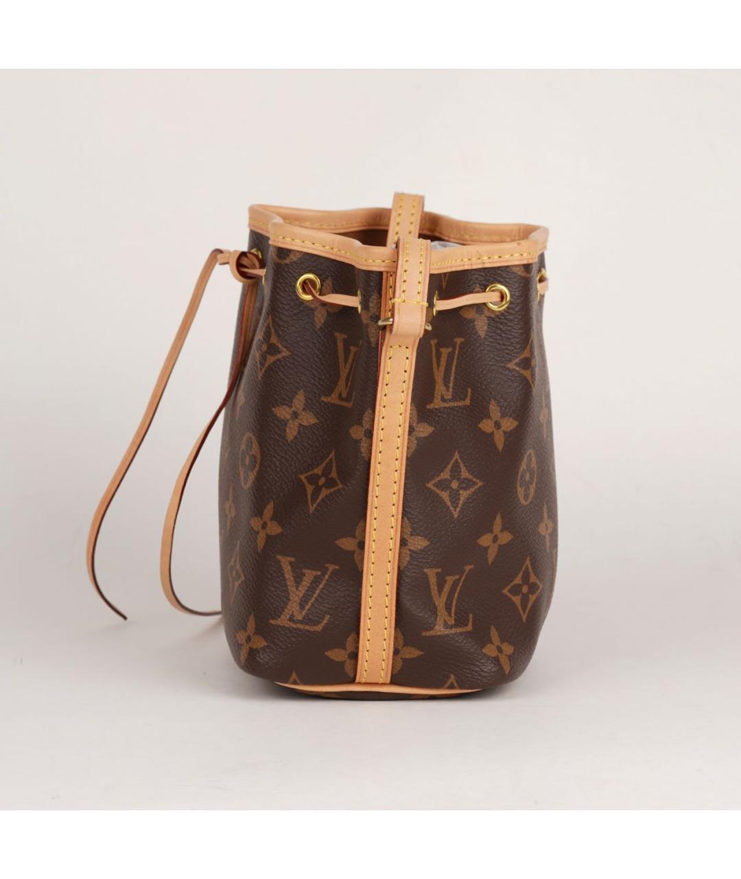 LOUIS VUITTON Коричневая кожаная сумка через плечо, фото 5