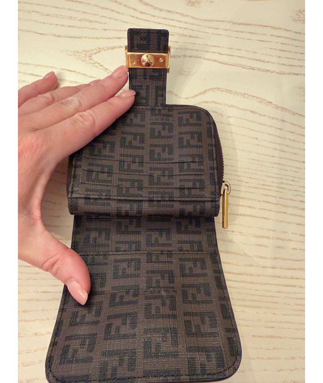 FENDI Коричневый кошелек, фото 3