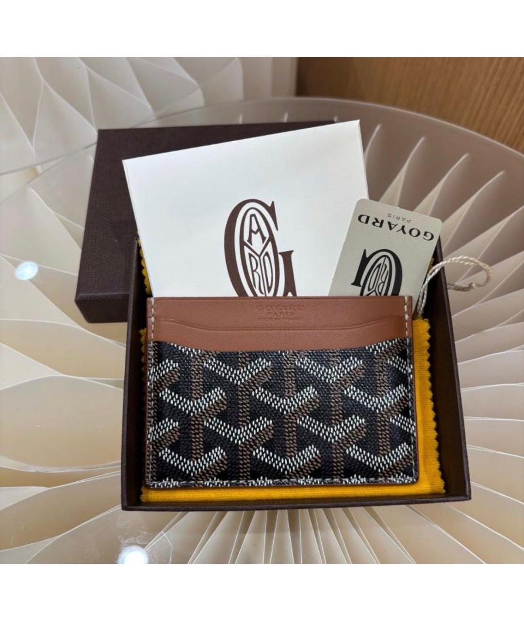 GOYARD Коричневый кожаный кардхолдер, фото 2
