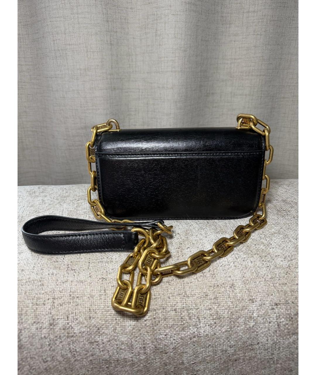 BALENCIAGA Черная кожаная сумка через плечо, фото 3