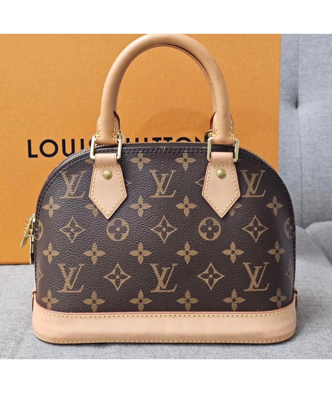 LOUIS VUITTON Коричневая сумка с короткими ручками, фото 4