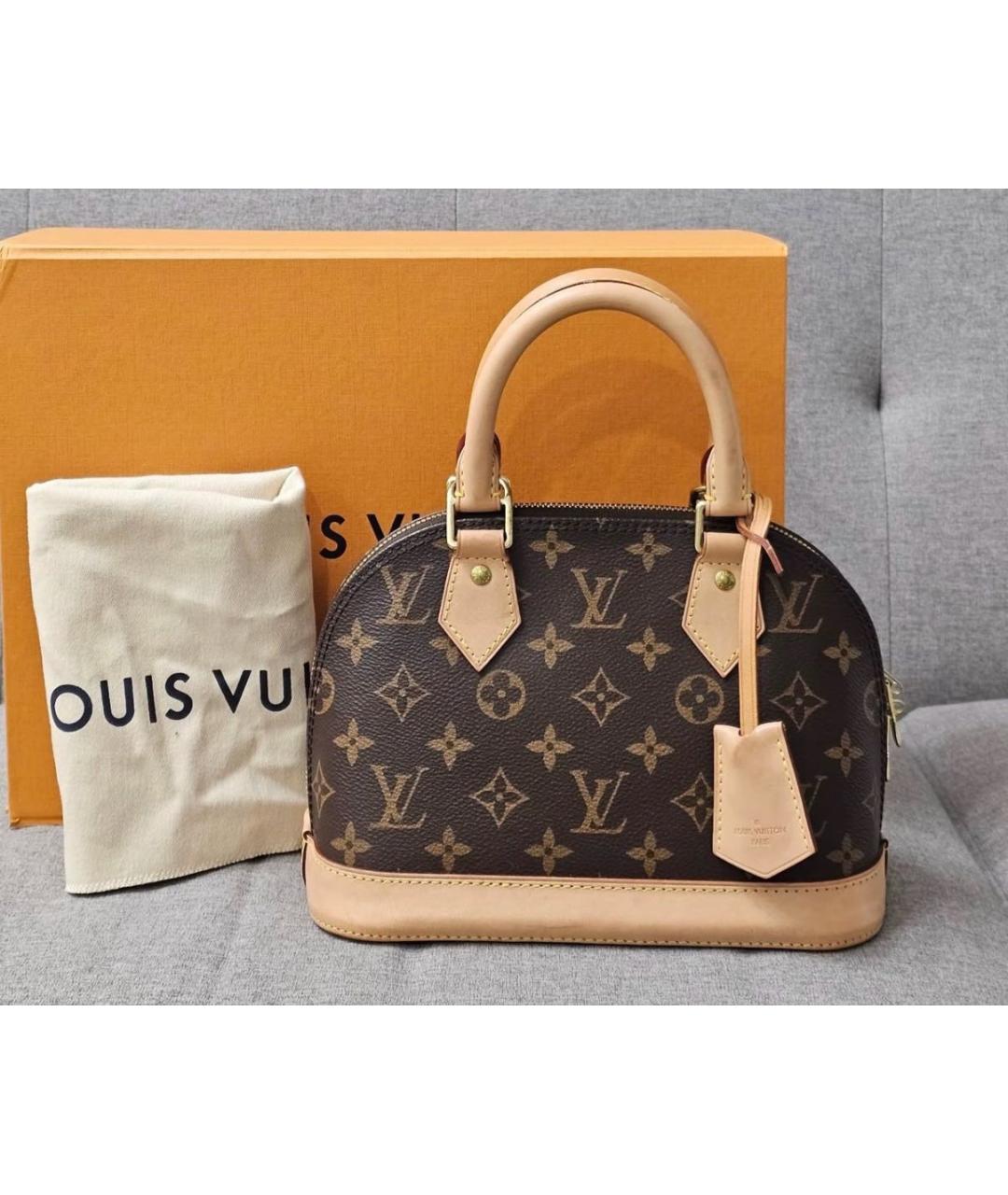 LOUIS VUITTON Коричневая сумка с короткими ручками, фото 2