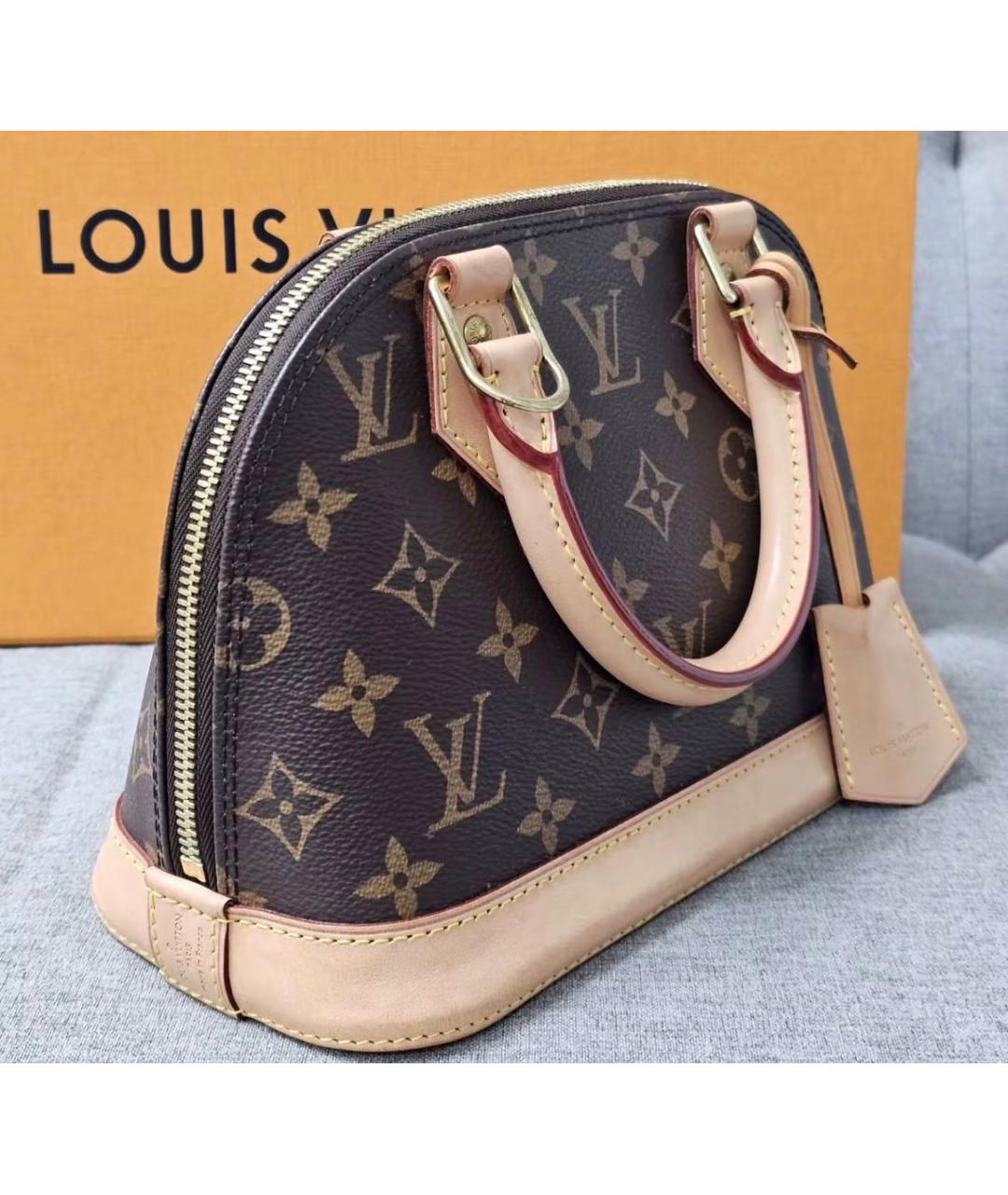 LOUIS VUITTON Коричневая сумка с короткими ручками, фото 3
