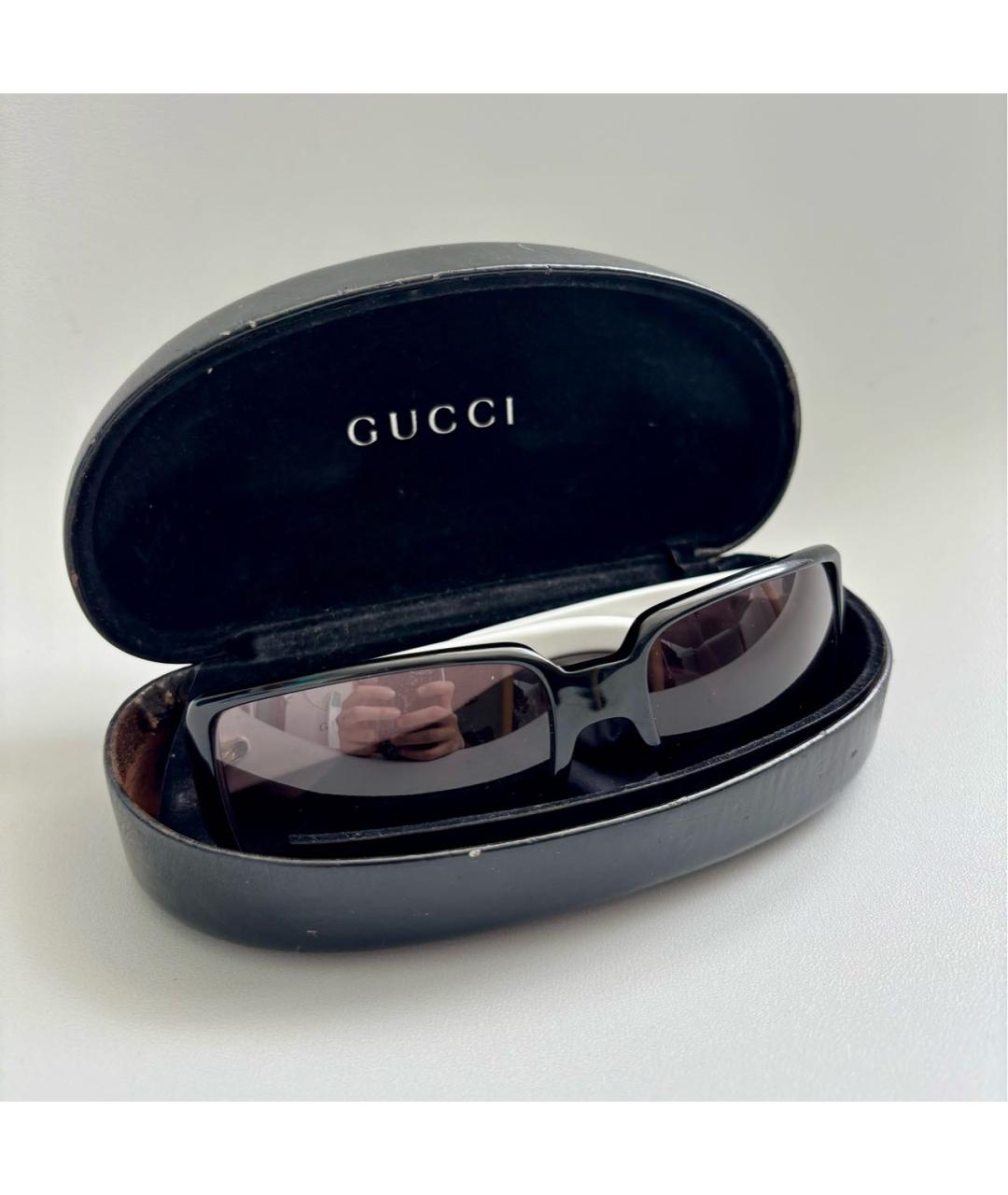 GUCCI Черные пластиковые солнцезащитные очки, фото 4
