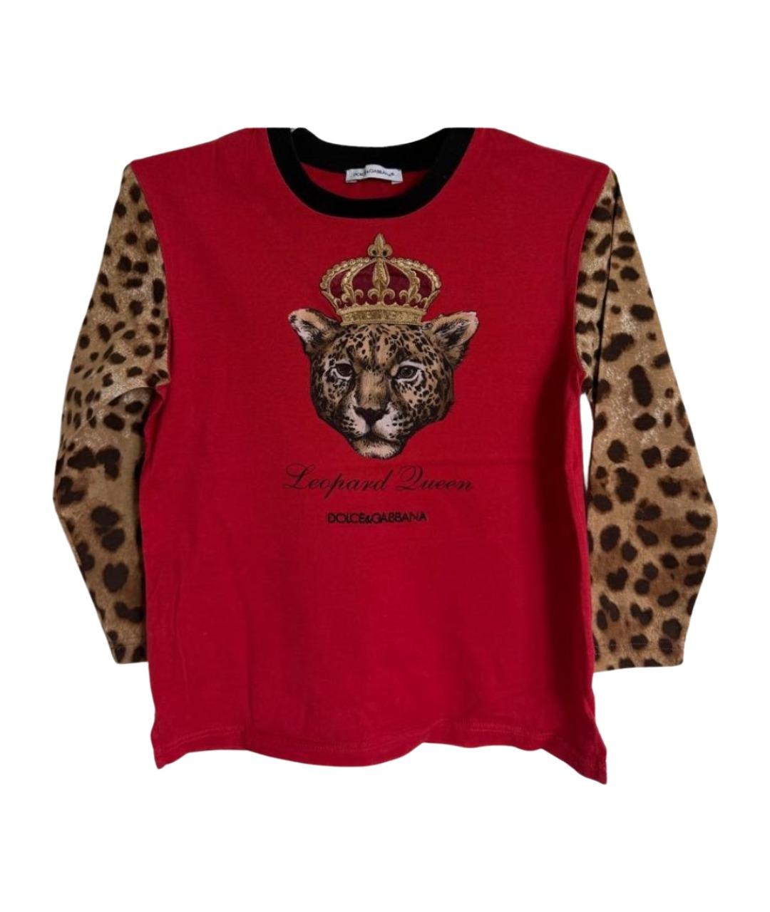 DOLCE&GABBANA Красный хлопковый детская футболка / топ, фото 1