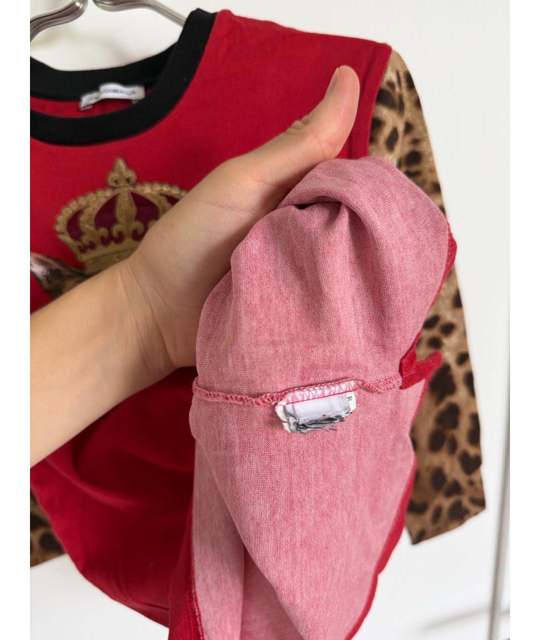 DOLCE&GABBANA Красный хлопковый детская футболка / топ, фото 5