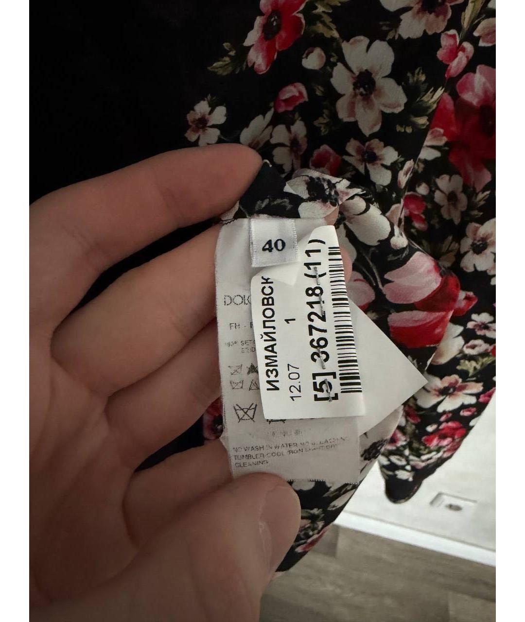 DOLCE&GABBANA Черная шелковая блузы, фото 4