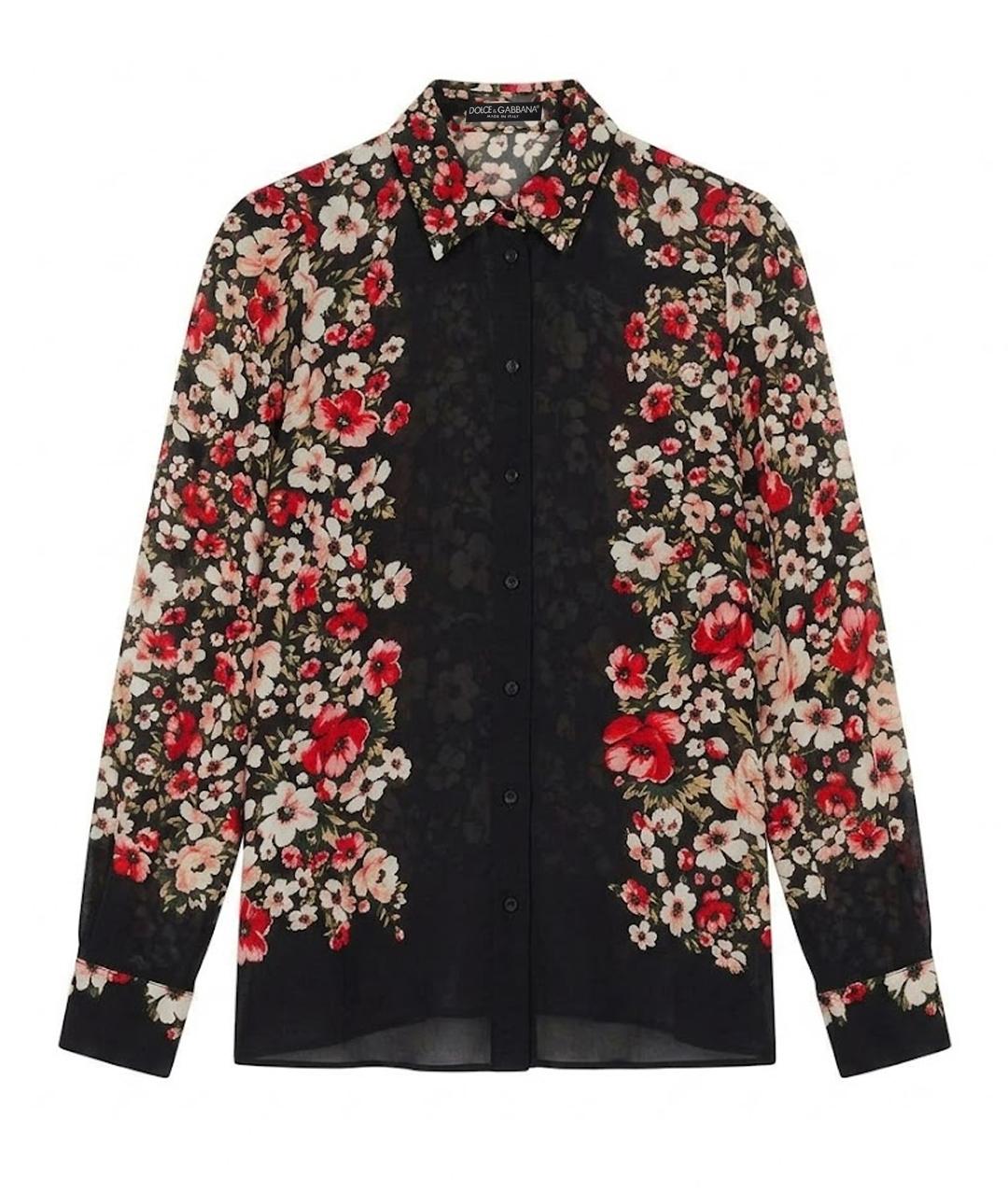 DOLCE&GABBANA Черная шелковая блузы, фото 1