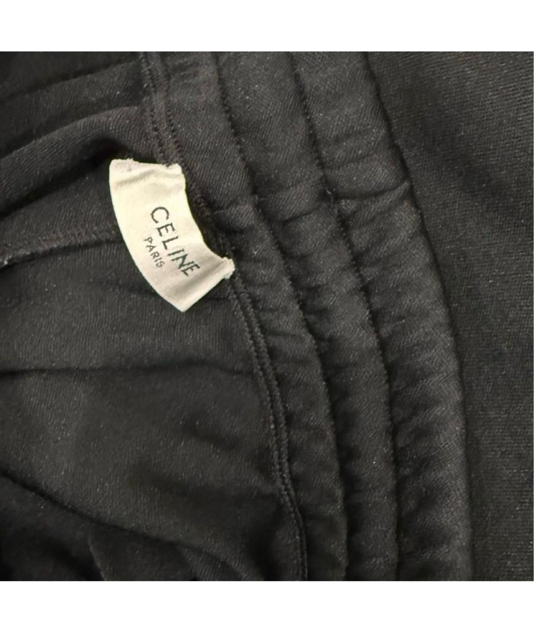 CELINE Черные хлопковые спортивные брюки и шорты, фото 3