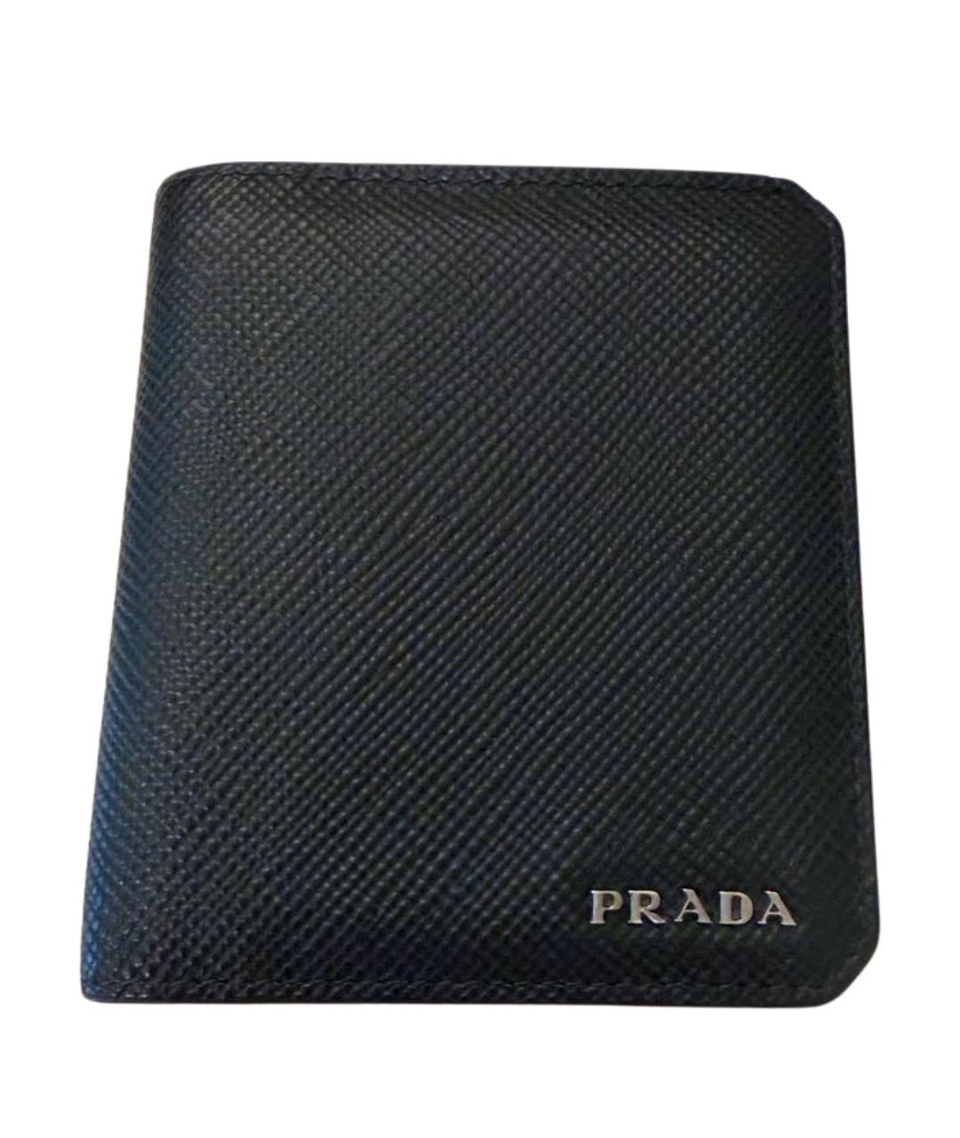 PRADA Черный кожаный кошелек, фото 1