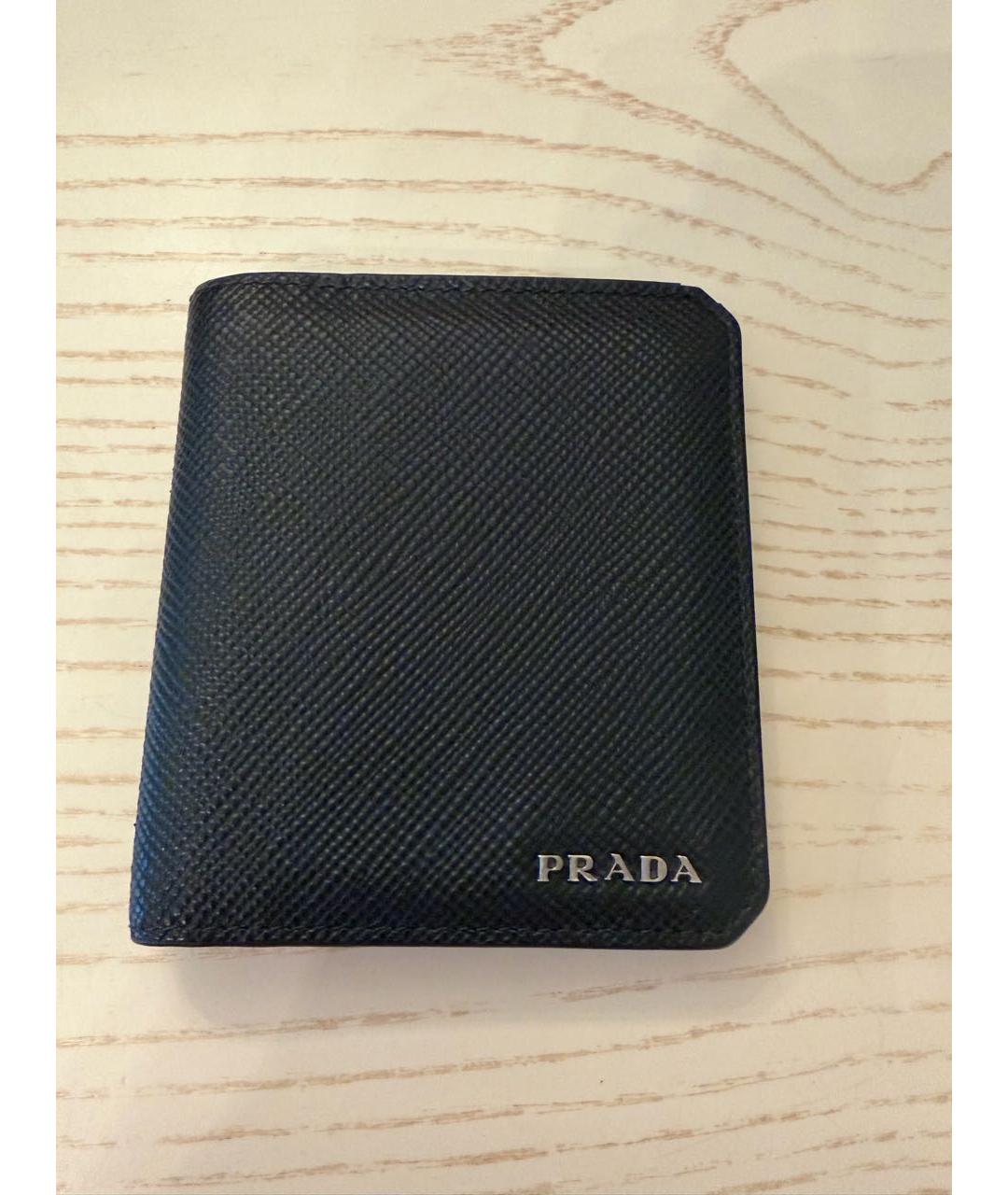PRADA Черный кожаный кошелек, фото 9