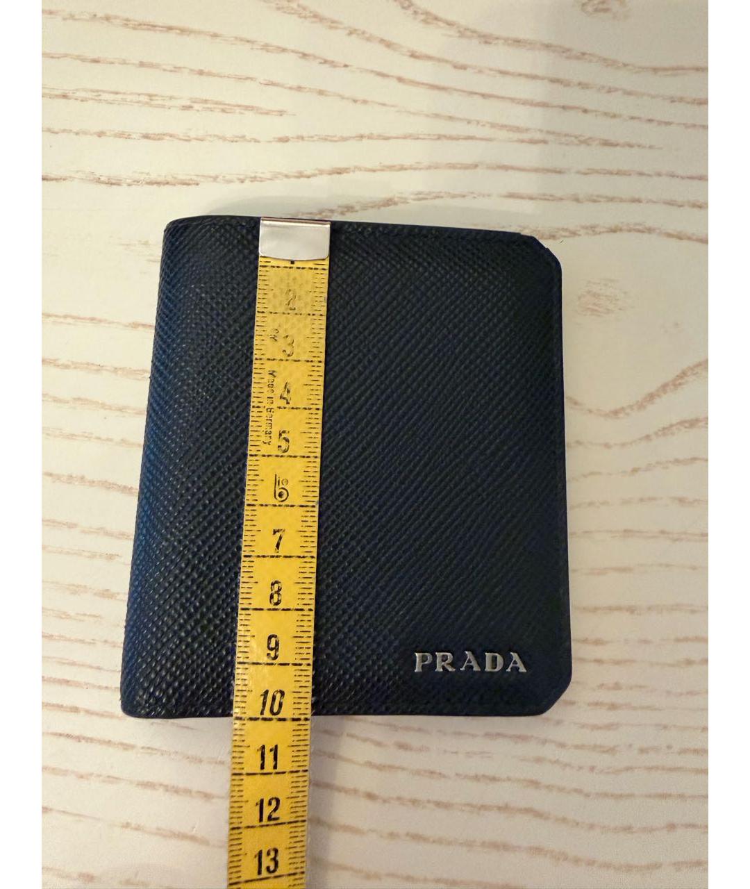 PRADA Черный кожаный кошелек, фото 7