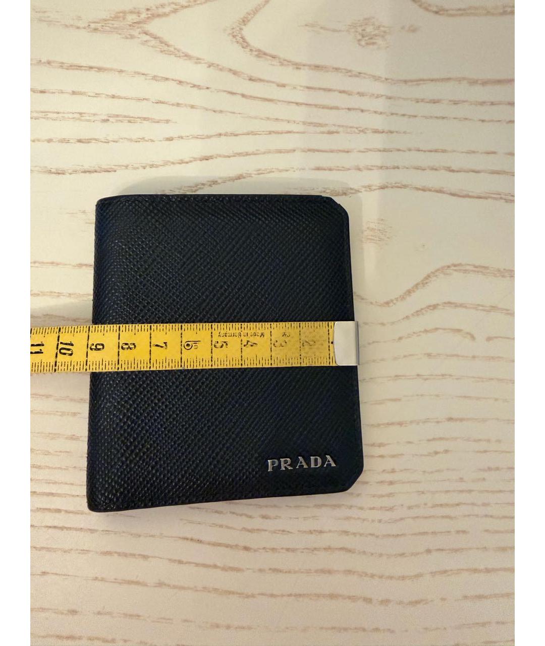 PRADA Черный кожаный кошелек, фото 8