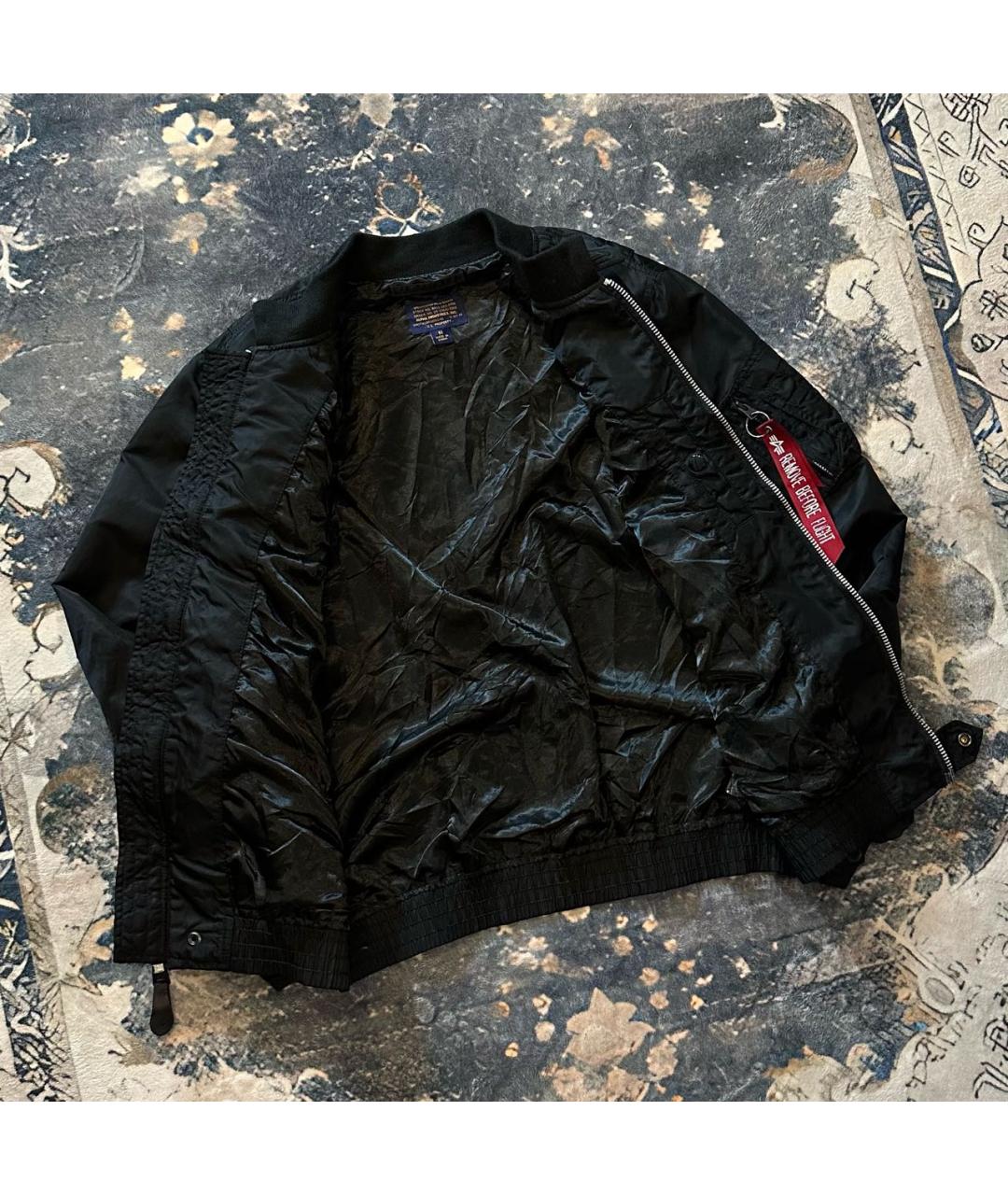 ALPHA INDUSTRIES Черная полиамидовая куртка, фото 4