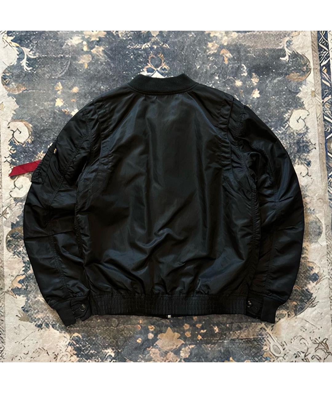 ALPHA INDUSTRIES Черная полиамидовая куртка, фото 2