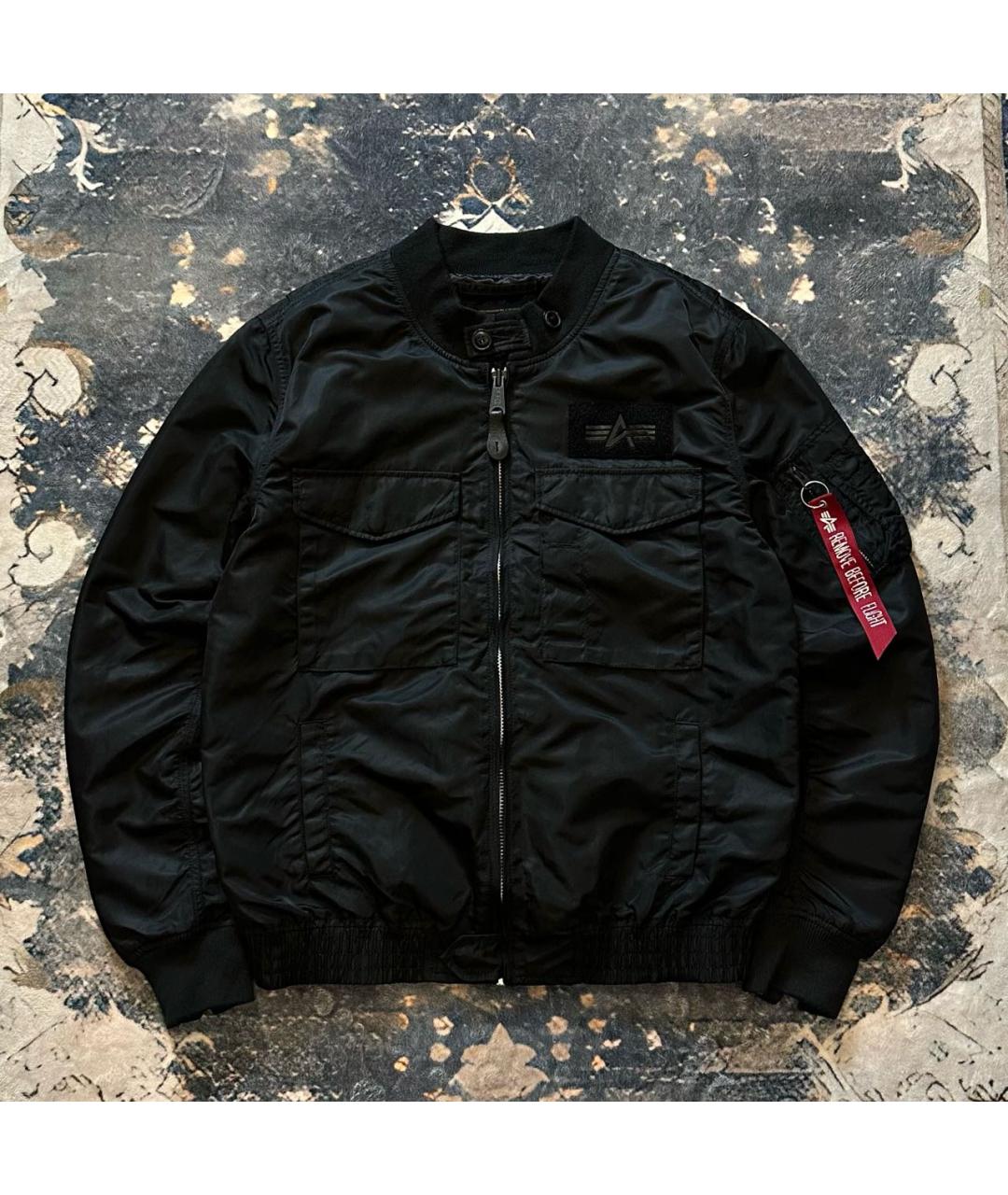 ALPHA INDUSTRIES Черная полиамидовая куртка, фото 9
