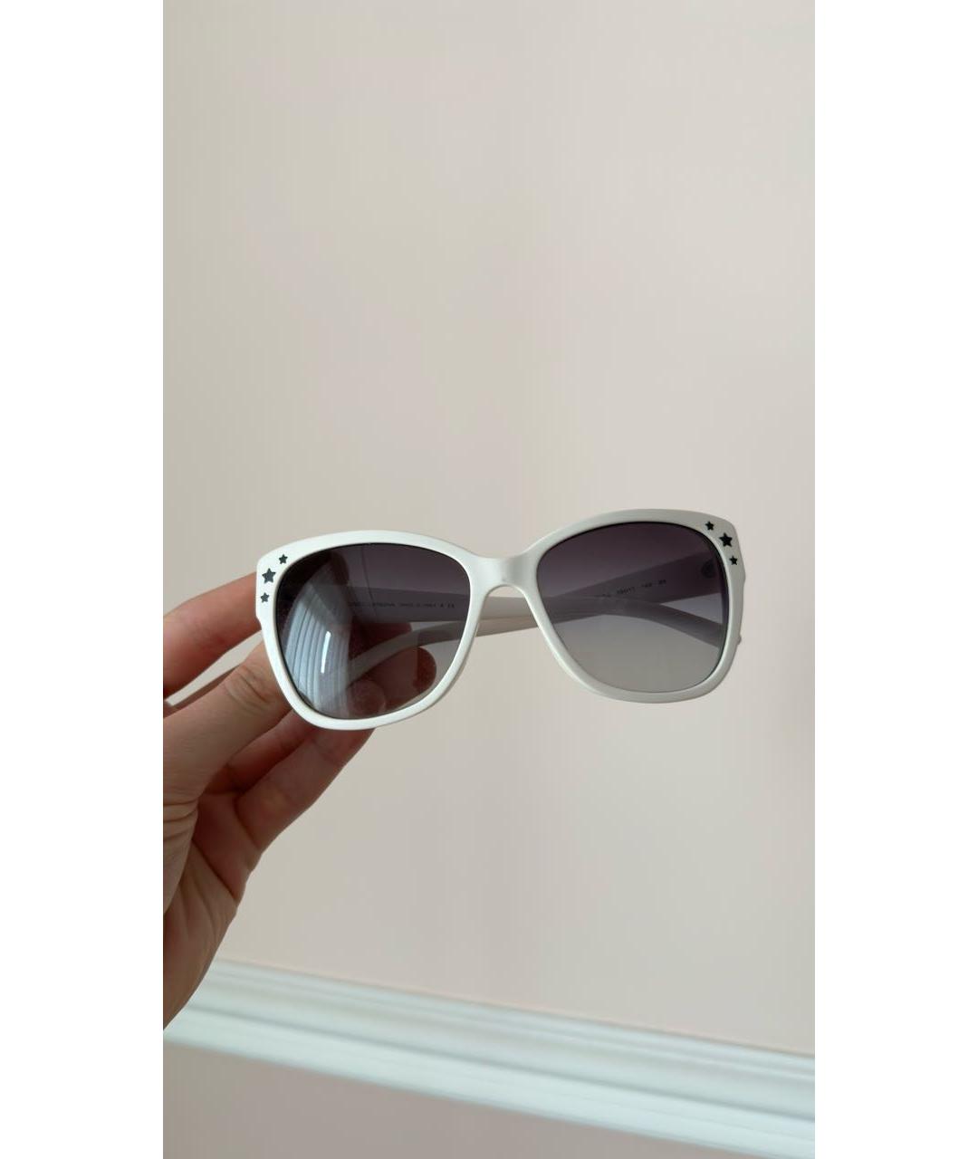 DOLCE&GABBANA Белые пластиковые солнцезащитные очки, фото 6