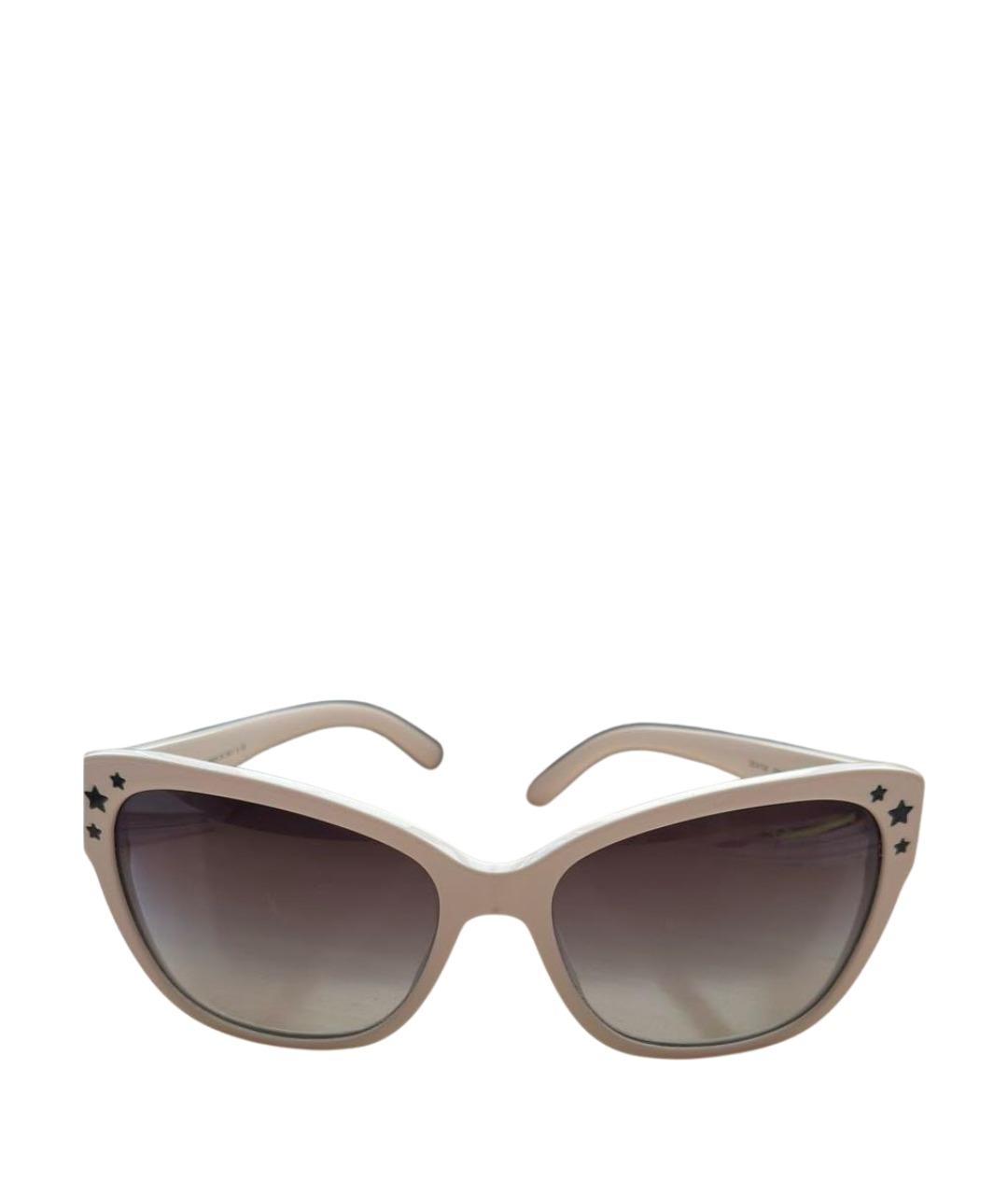DOLCE&GABBANA Белые пластиковые солнцезащитные очки, фото 1