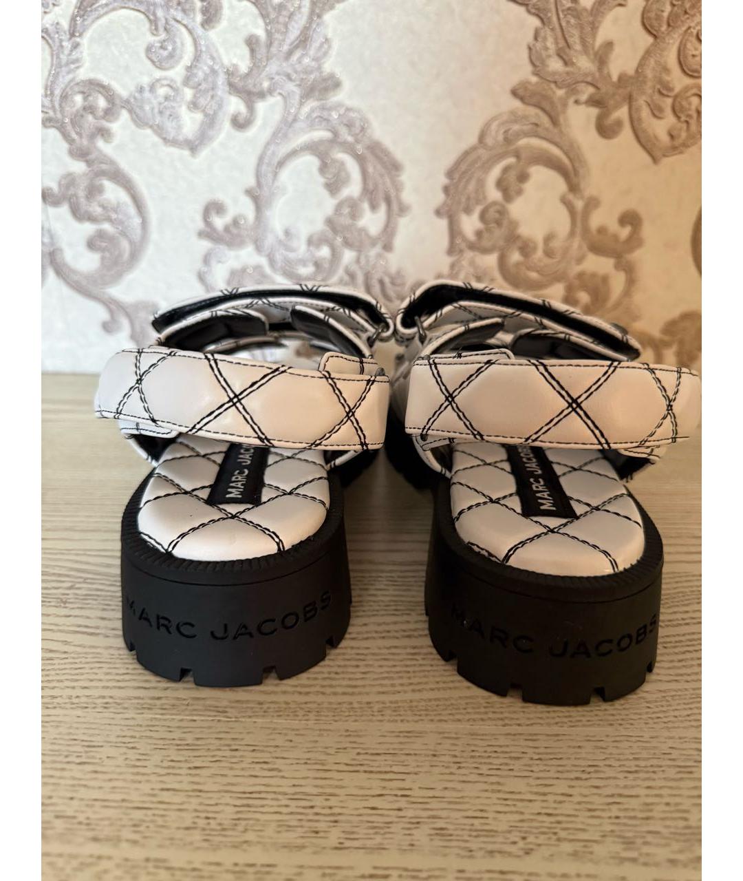 MARC JACOBS Белые кожаные сандалии, фото 4