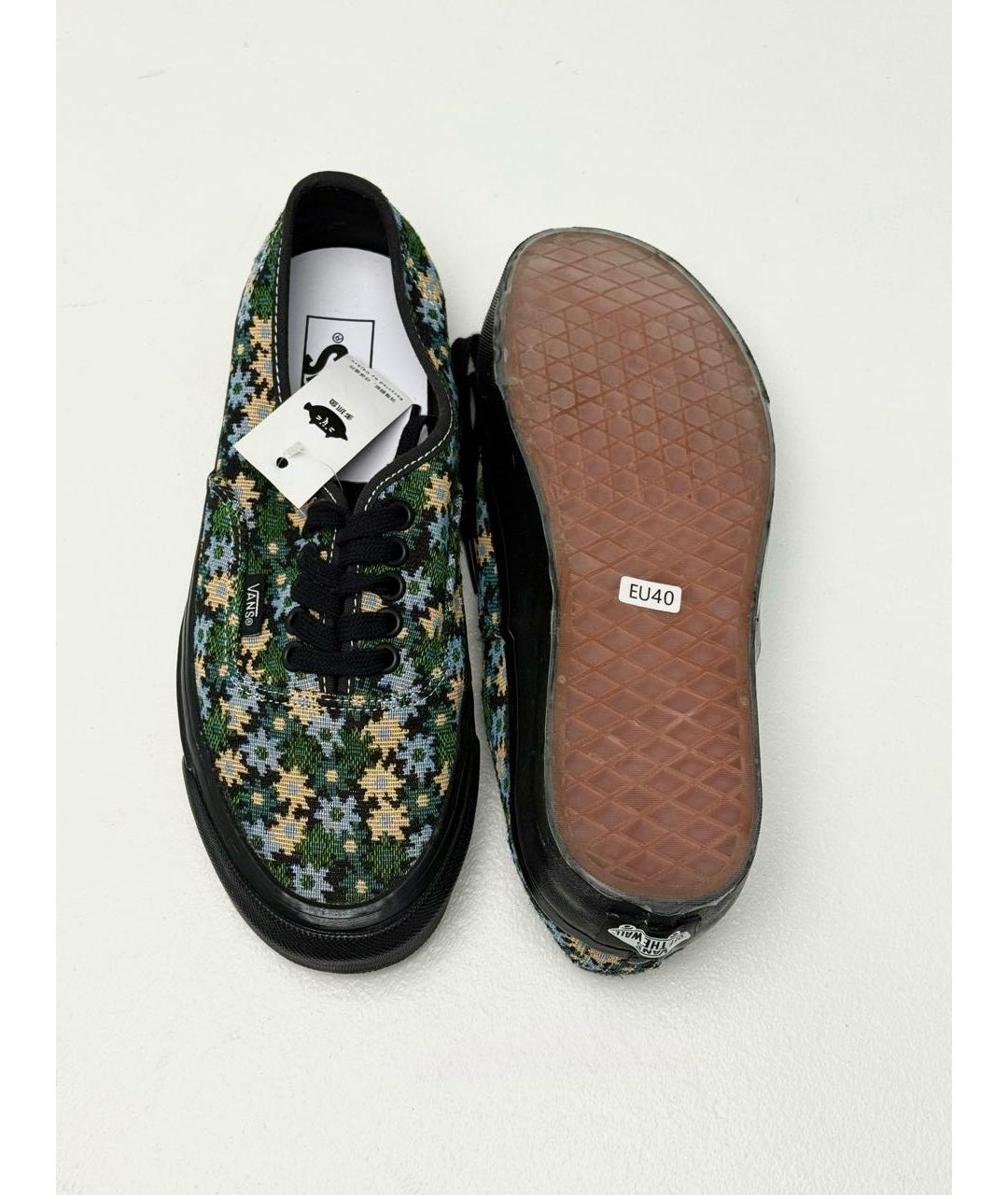 VANS Зеленые текстильные низкие кроссовки / кеды, фото 3
