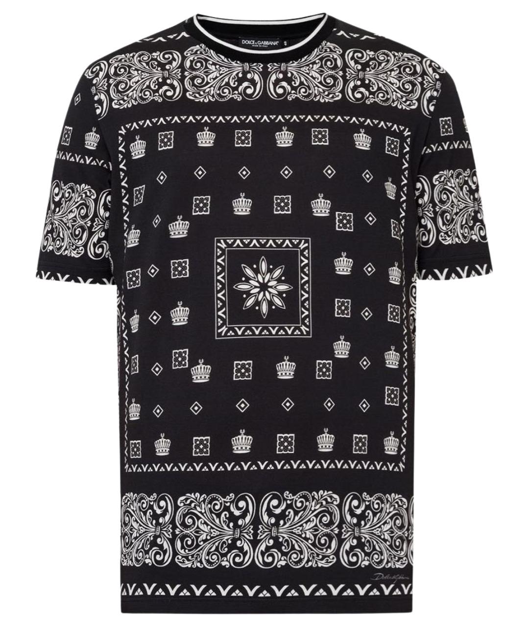 DOLCE&GABBANA Черная хлопковая футболка, фото 1