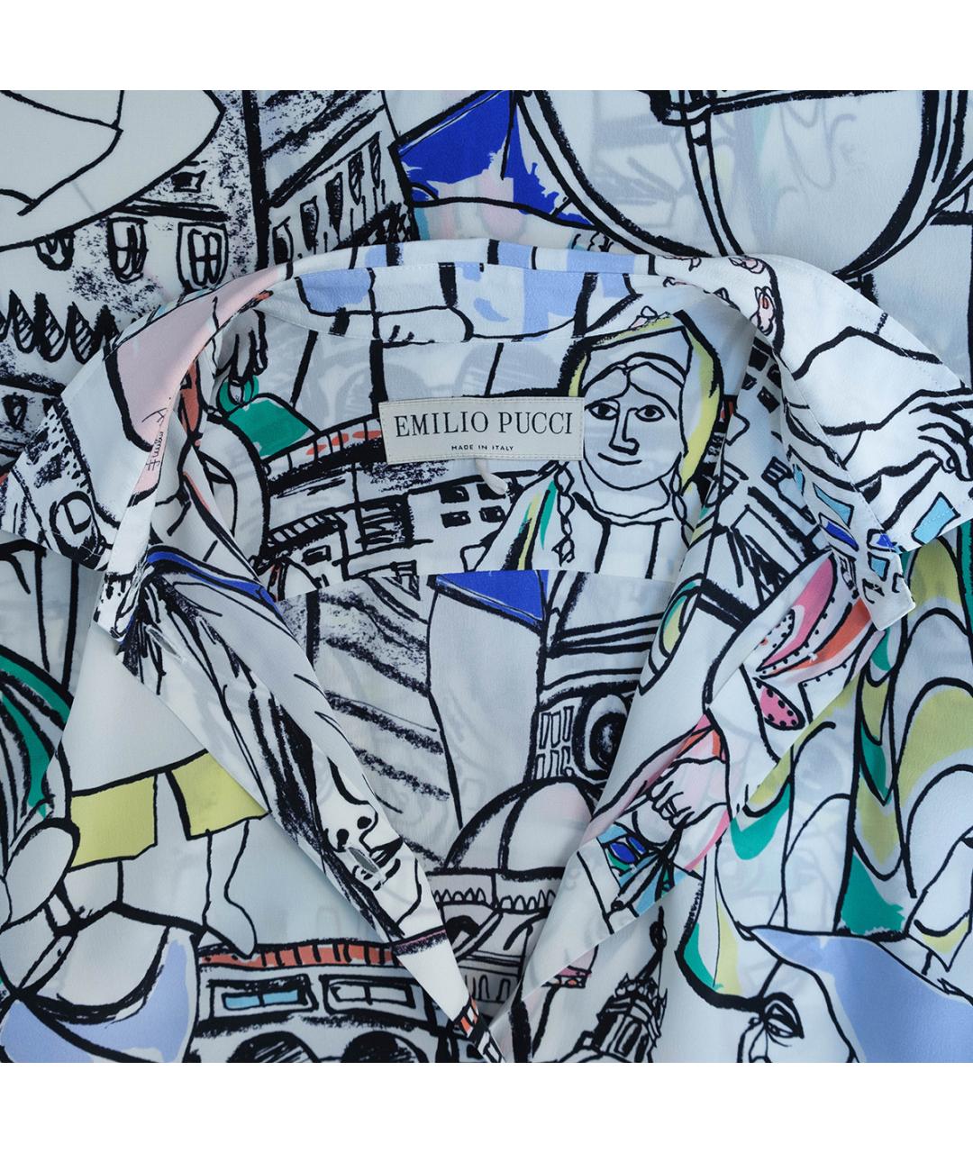 EMILIO PUCCI Мульти шелковое повседневное платье, фото 3