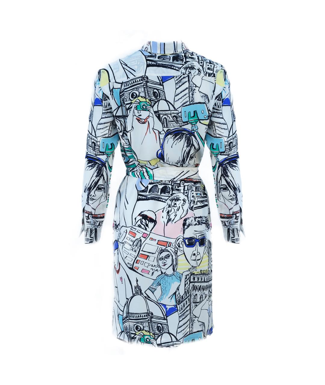 EMILIO PUCCI Мульти шелковое повседневное платье, фото 2