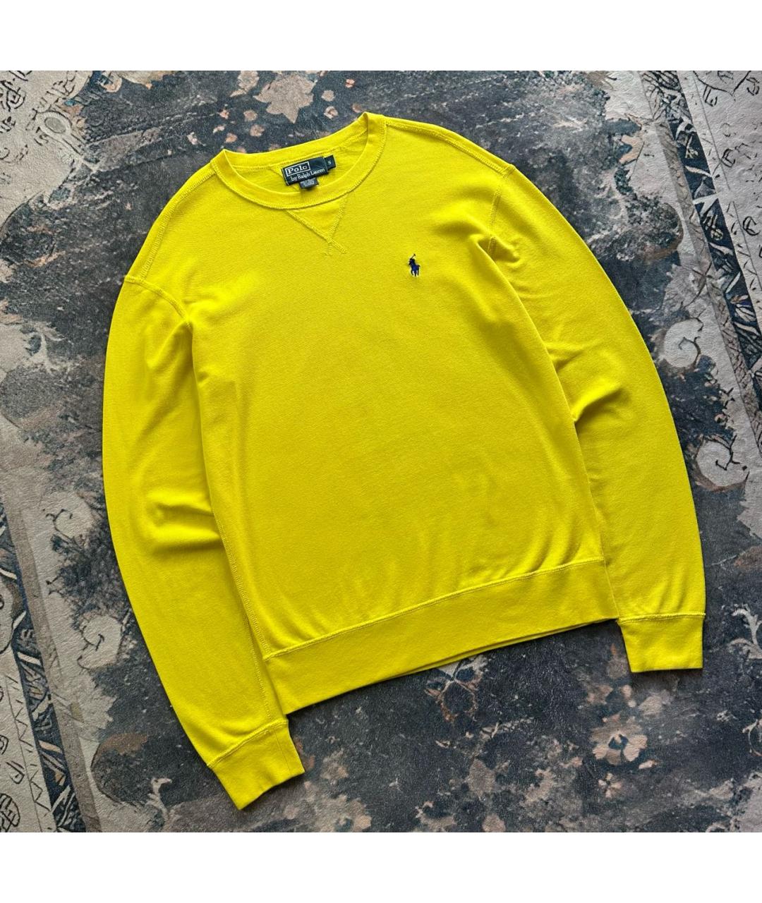 POLO RALPH LAUREN Желтый хлопковый джемпер / свитер, фото 2
