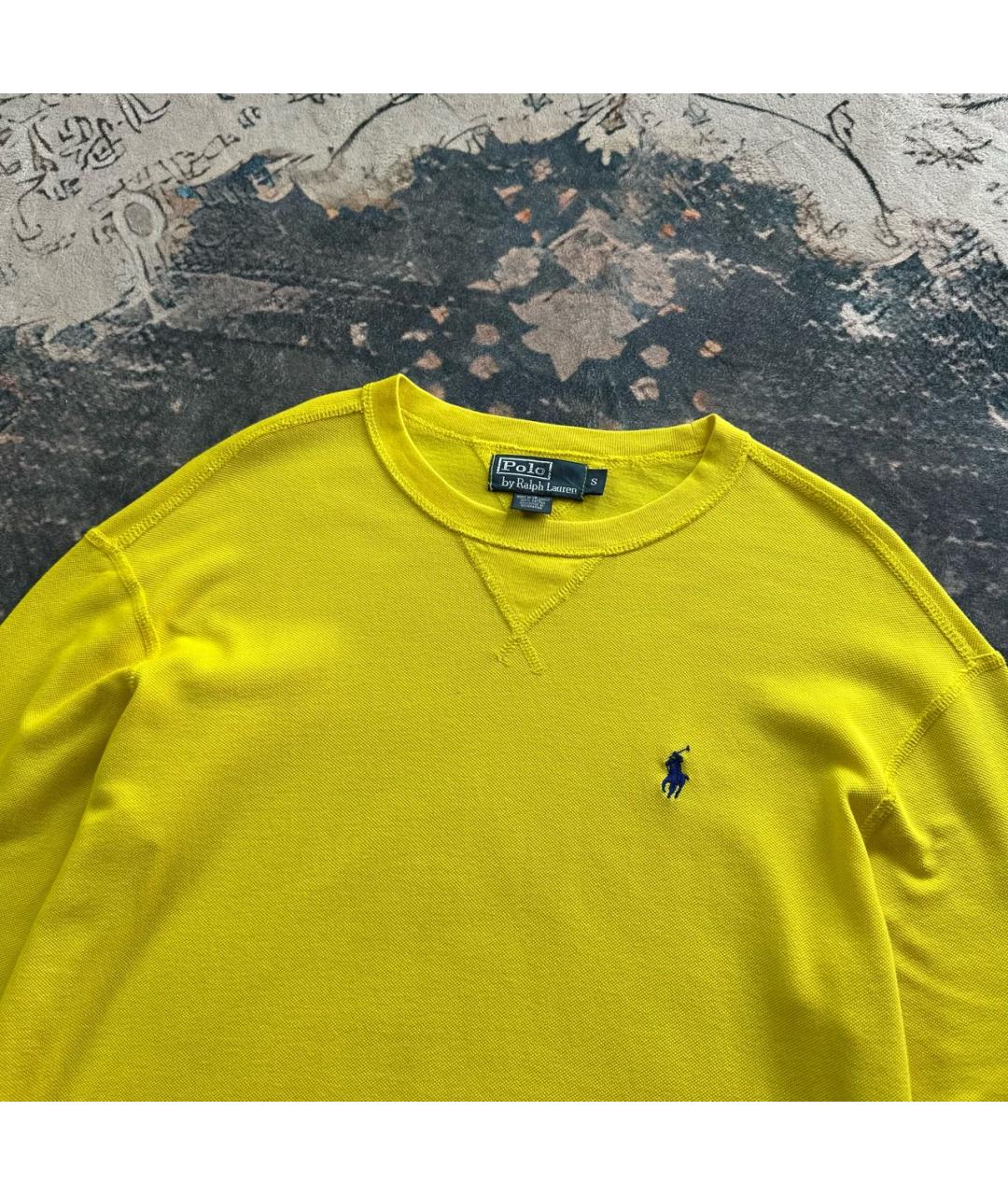 POLO RALPH LAUREN Желтый хлопковый джемпер / свитер, фото 3
