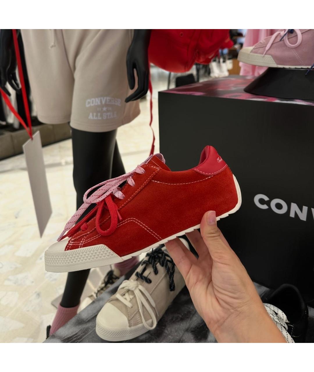 CONVERSE Красные замшевые кеды, фото 3