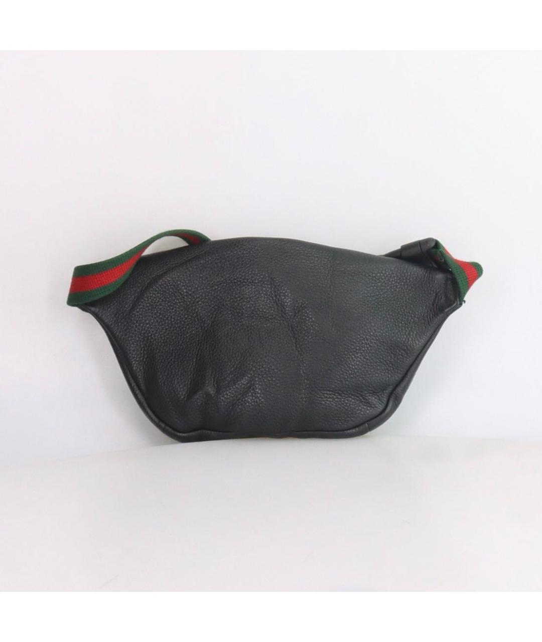 GUCCI Черная кожаная поясная сумка, фото 3