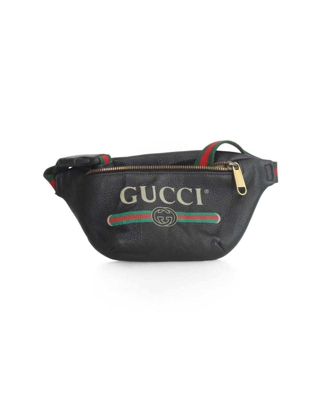 GUCCI Черная кожаная поясная сумка, фото 9