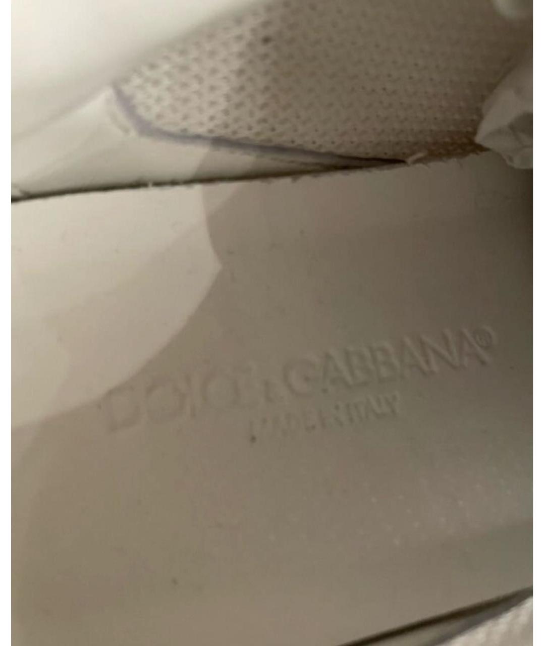 DOLCE&GABBANA Белые замшевые кроссовки, фото 6