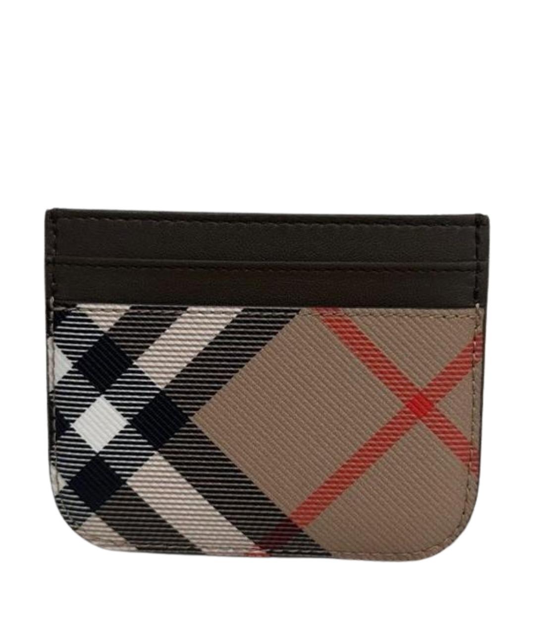 BURBERRY Бежевая кожаная визитница, фото 1