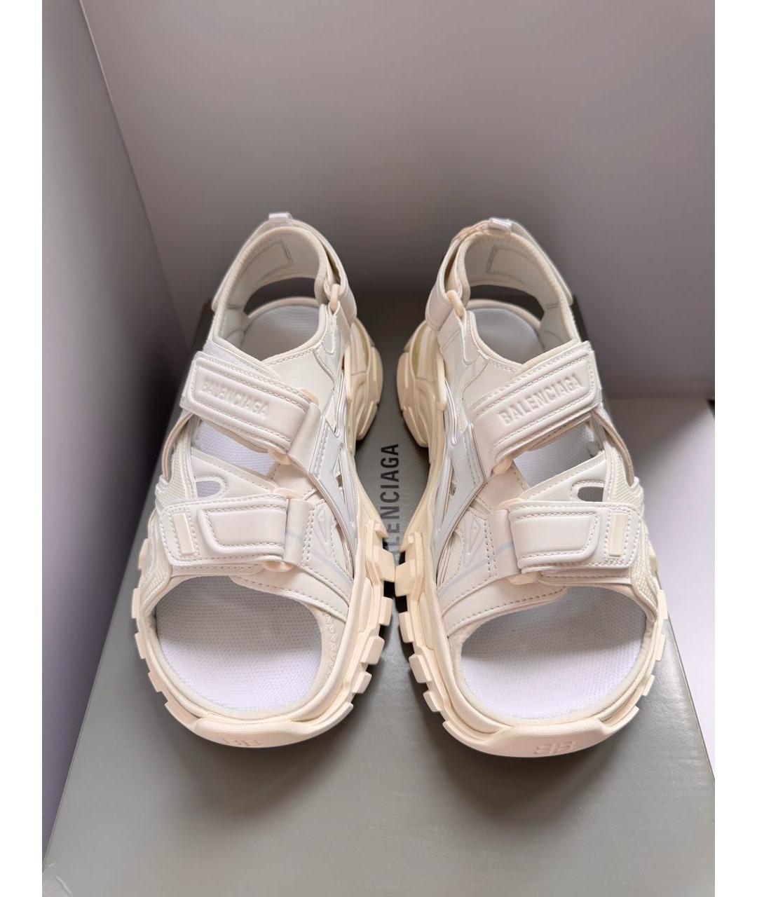BALENCIAGA Бежевые текстильные сандалии, фото 2