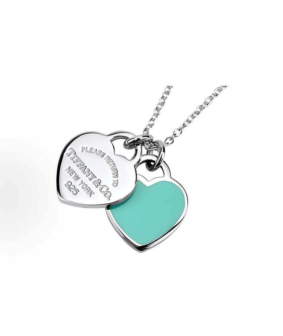 TIFFANY&CO Бирюзовая серебряная подвеска, фото 2