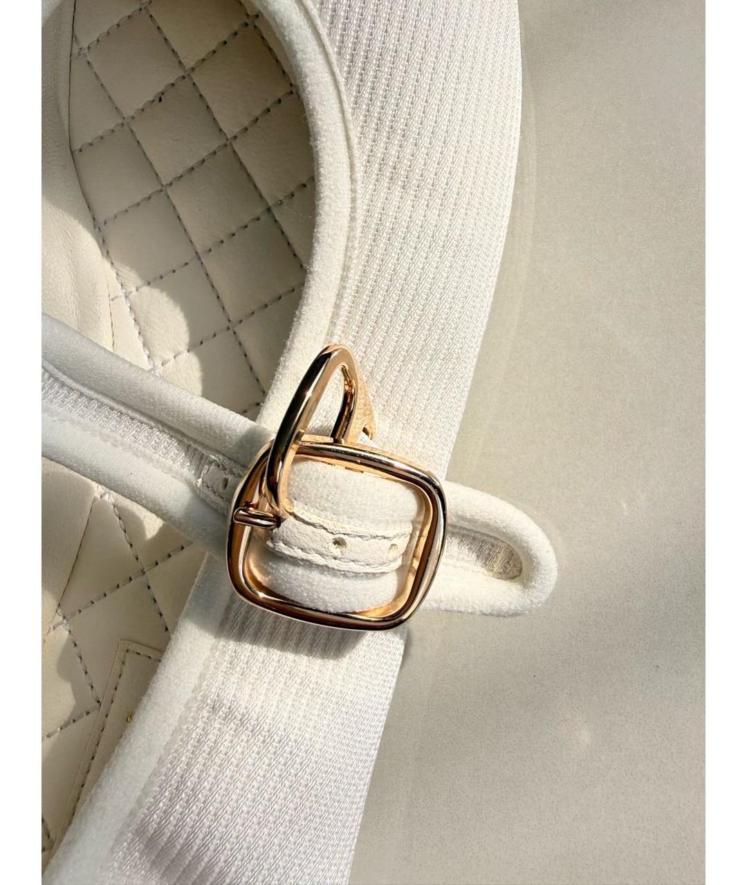 CHANEL Белые текстильные балетки, фото 3