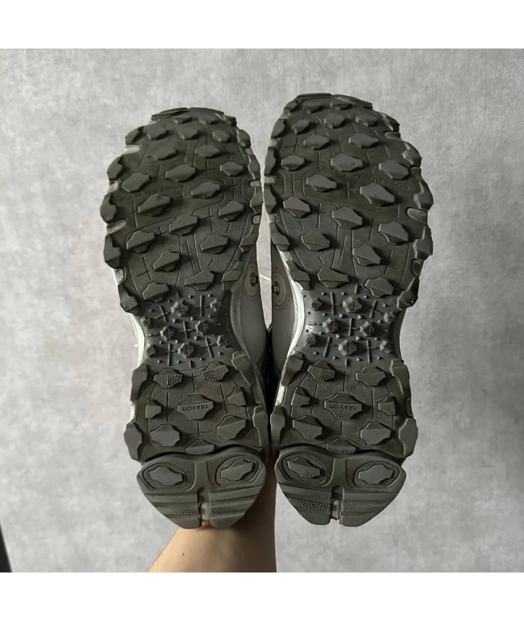 ADIDAS X RAF SIMONS Серебряные текстильные низкие кроссовки / кеды, фото 5