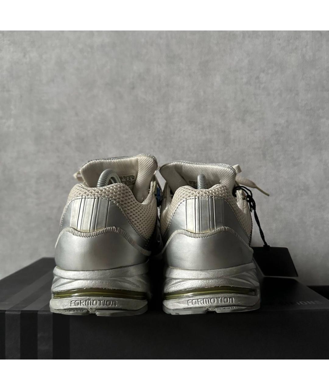 ADIDAS X RAF SIMONS Серебряные текстильные низкие кроссовки / кеды, фото 4