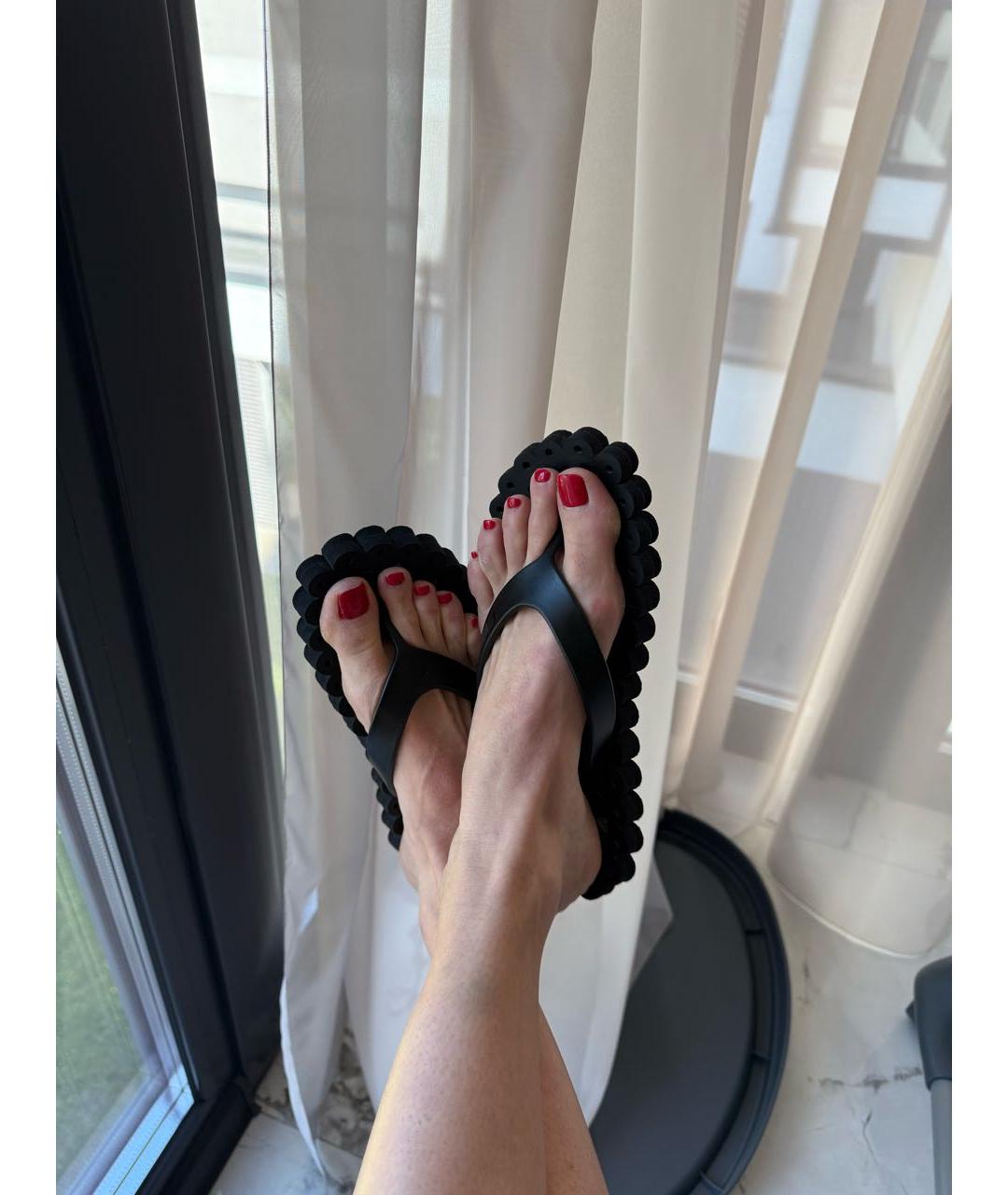 RED VALENTINO Черные шлепанцы, фото 8