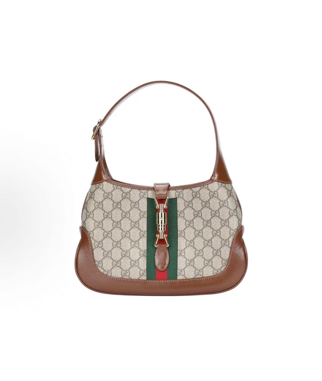 GUCCI Коричневая кожаная сумка через плечо, фото 1