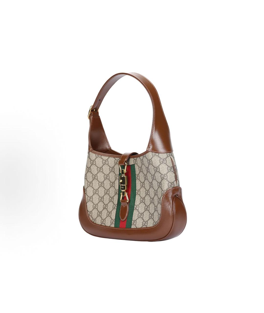 GUCCI Коричневая кожаная сумка через плечо, фото 2