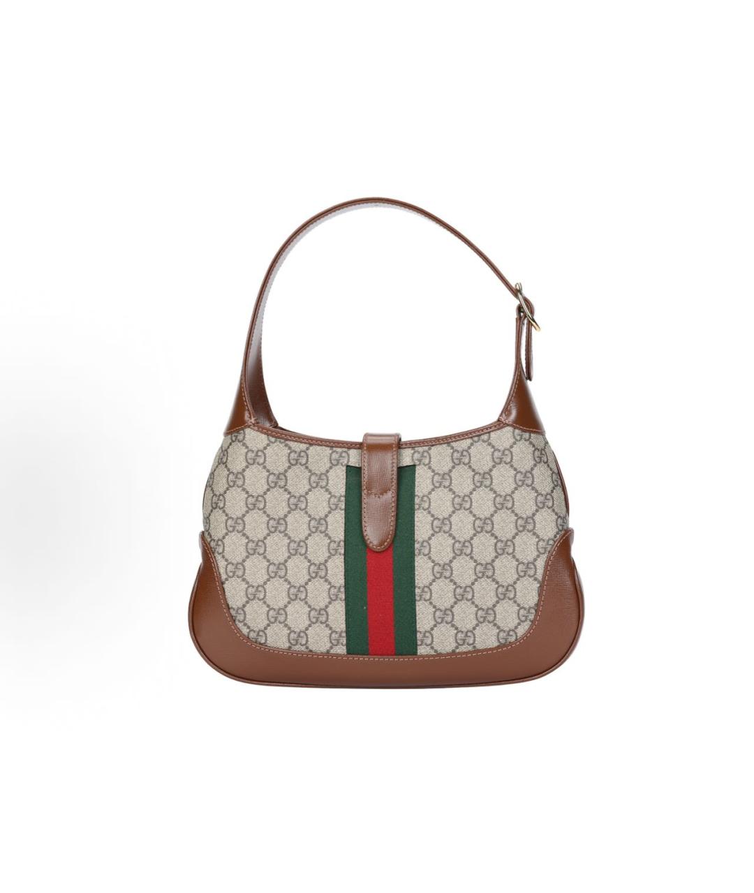 GUCCI Коричневая кожаная сумка через плечо, фото 3