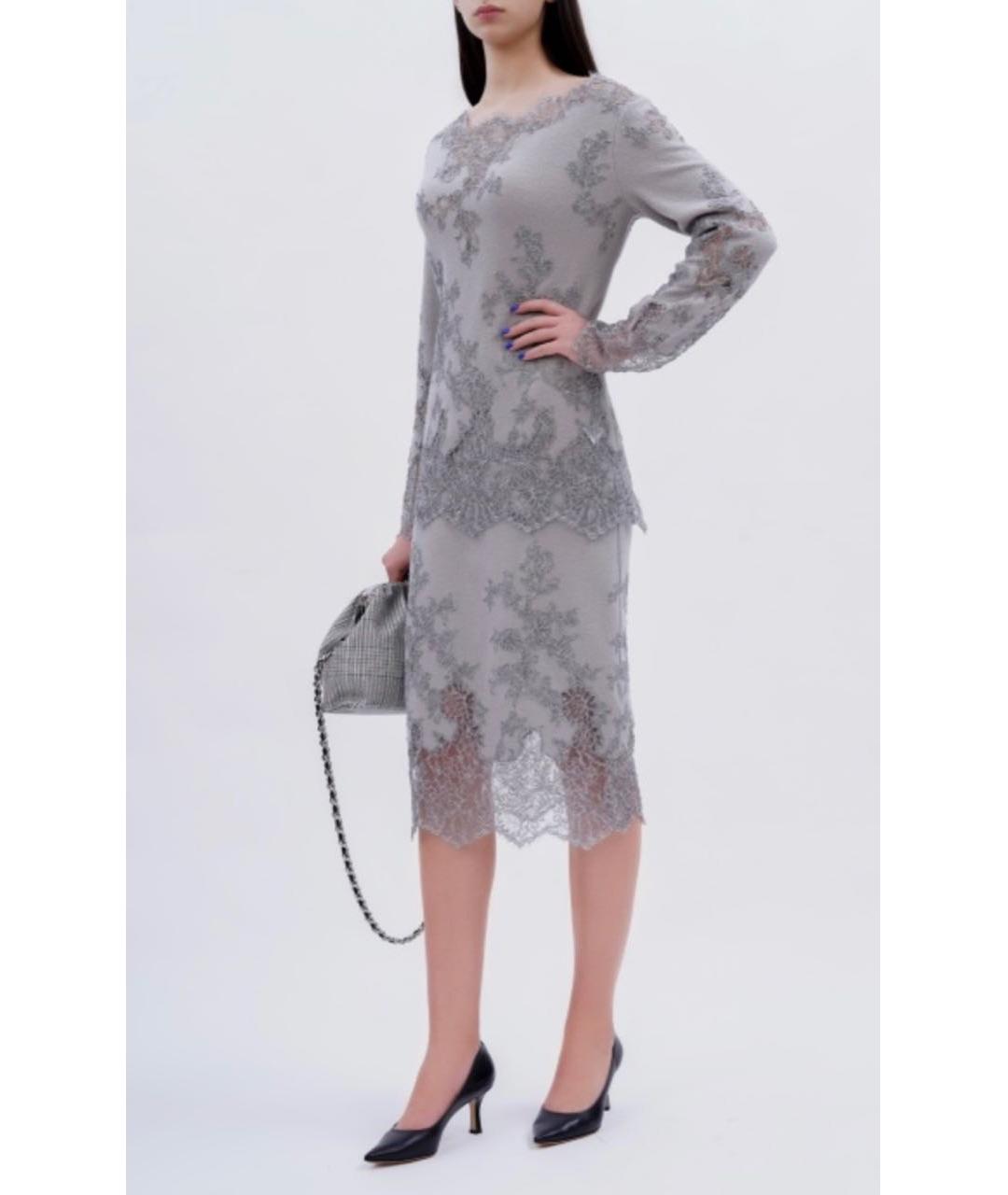 ERMANNO SCERVINO Серый шерстяной костюм с юбками, фото 3