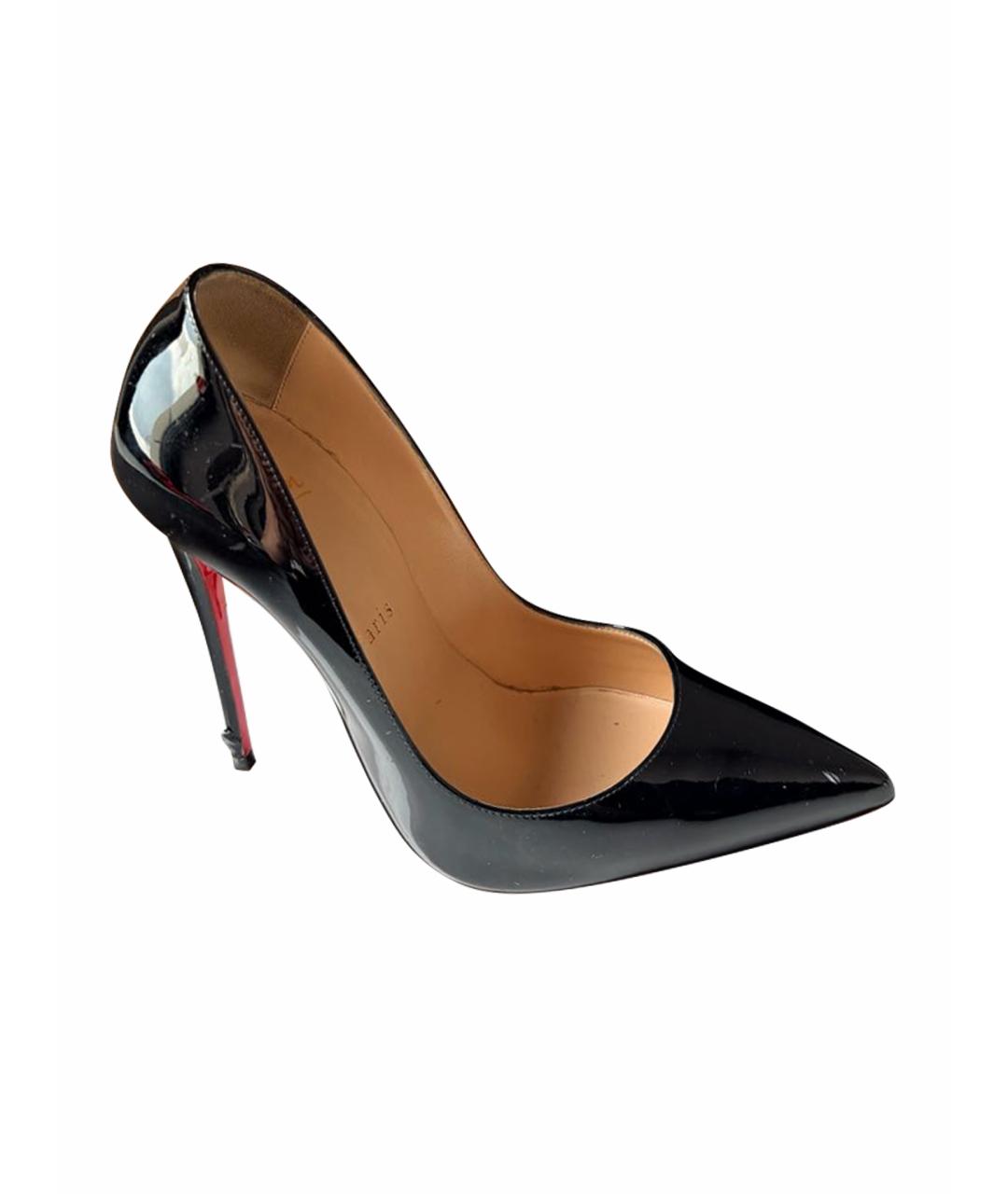 CHRISTIAN LOUBOUTIN Черные туфли из лакированной кожи, фото 1