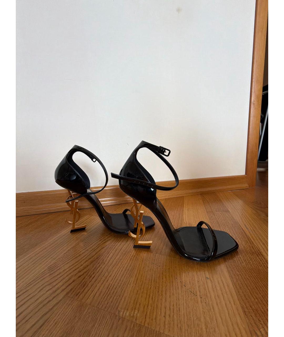 SAINT LAURENT Черные туфли из лакированной кожи, фото 5
