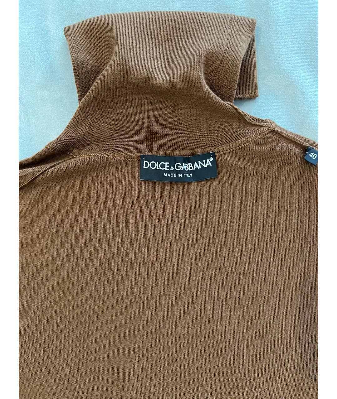 DOLCE&GABBANA Коричневая кашемировая водолазка, фото 3